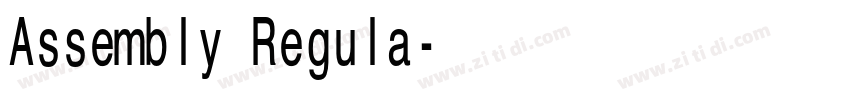 Assembly Regula字体转换